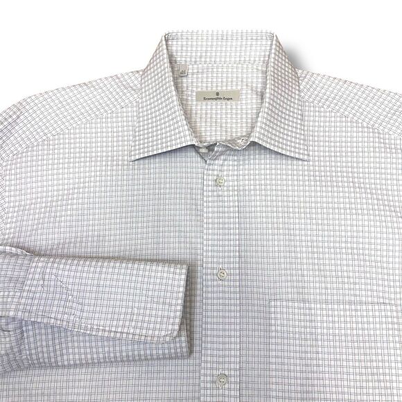 Ermenegildo Zegna Shirt Men 42‎ 16 1/2 French Cuff - Picture 1 of 8